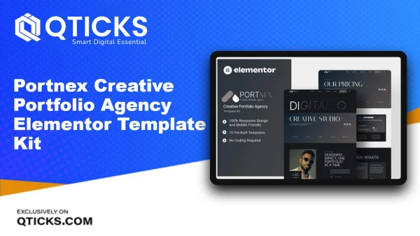 Portnex – Creative Portfolio Agency Elementor Template Kit