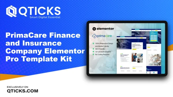 PrimaCare – Finance and Insurance Company Elementor Pro Template Kit