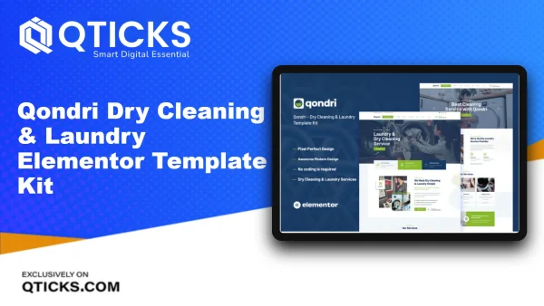 Qondri – Dry Cleaning & Laundry Elementor Template Kit