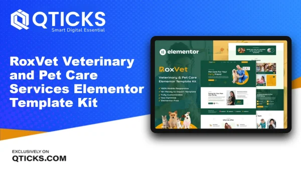 RoxVet – Veterinary and Pet Care Services Elementor Template Kit