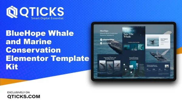 BlueHope – Whale and Marine Conservation Elementor Template Kit