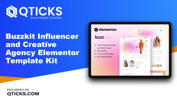 Buzzkit – Influencer and Creative Agency Elementor Template Kit