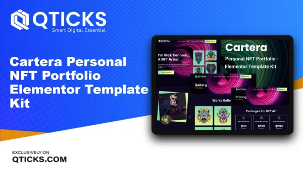 Cartera – Personal NFT Portfolio Elementor Template Kit