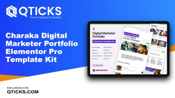 Charaka – Digital Marketer Portfolio Elementor Pro Template Kit