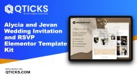 Alycia and Jevan – Wedding Invitation and RSVP Elementor Template Kit