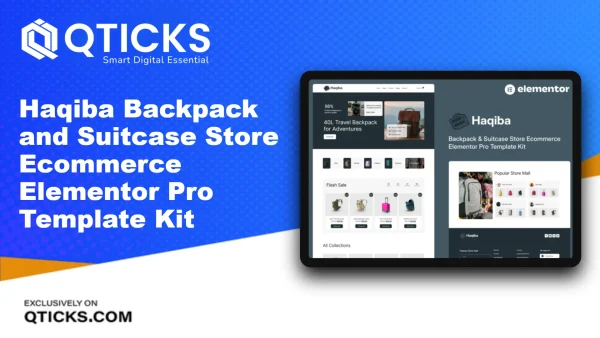 Haqiba – Backpack and Suitcase Store Ecommerce Elementor Pro Template Kit