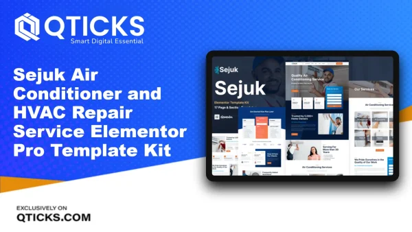 Sejuk – Air Conditioner and HVAC Repair Service Elementor Pro Template Kit