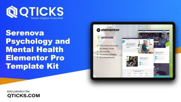 Serenova – Psychology and Mental Health Elementor Pro Template Kit
