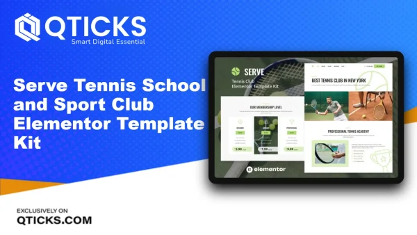 Serve – Tennis School and Sport Club Elementor Template Kit