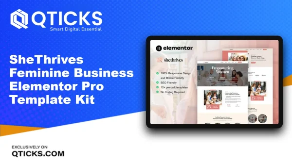 SheThrives – Feminine Business Elementor Pro Template Kit