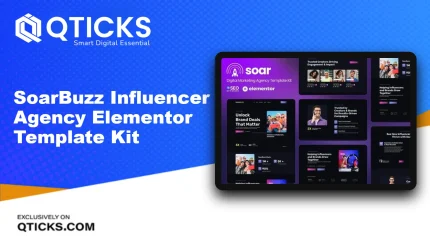 SoarBuzz – Influencer Agency Elementor Template Kit