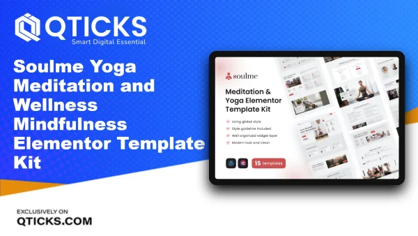Soulme Yoga Meditation and Wellness Mindfulness Elementor Template Kit