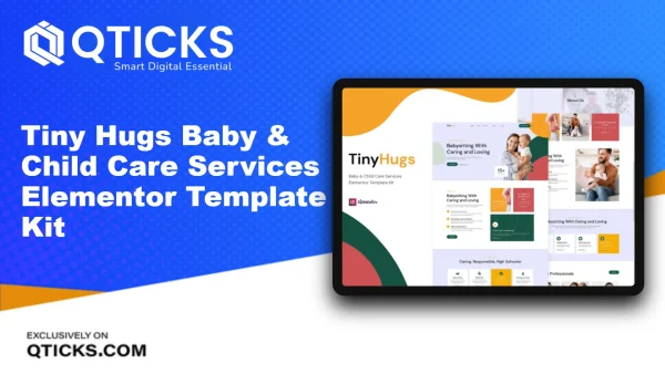 Tiny Hugs – Baby & Child Care Services Elementor Template Kit