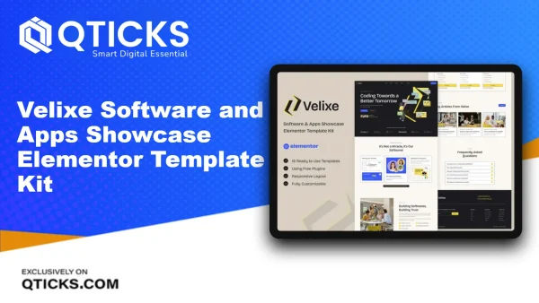 Velixe – Software and Apps Showcase Elementor Template Kit