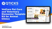 VetCare – Pet Care and Veterinary Elementor Template Kit for Animal Clinics