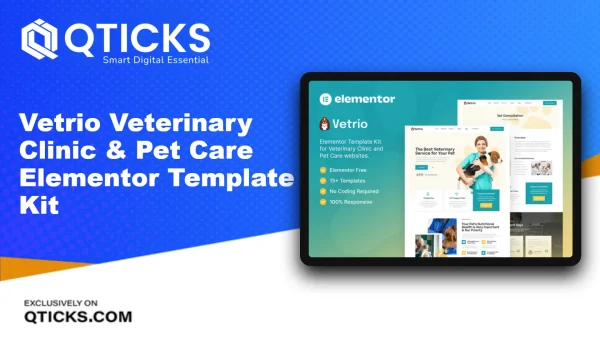 Vetrio – Veterinary Clinic & Pet Care Elementor Template Kit