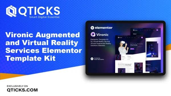 Vironic – Augmented and Virtual Reality Services Elementor Template Kit