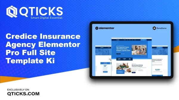 Credice – Insurance Agency Elementor Pro Full Site Template Ki