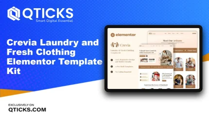 Crevia – Laundry and Fresh Clothing Elementor Template Kit