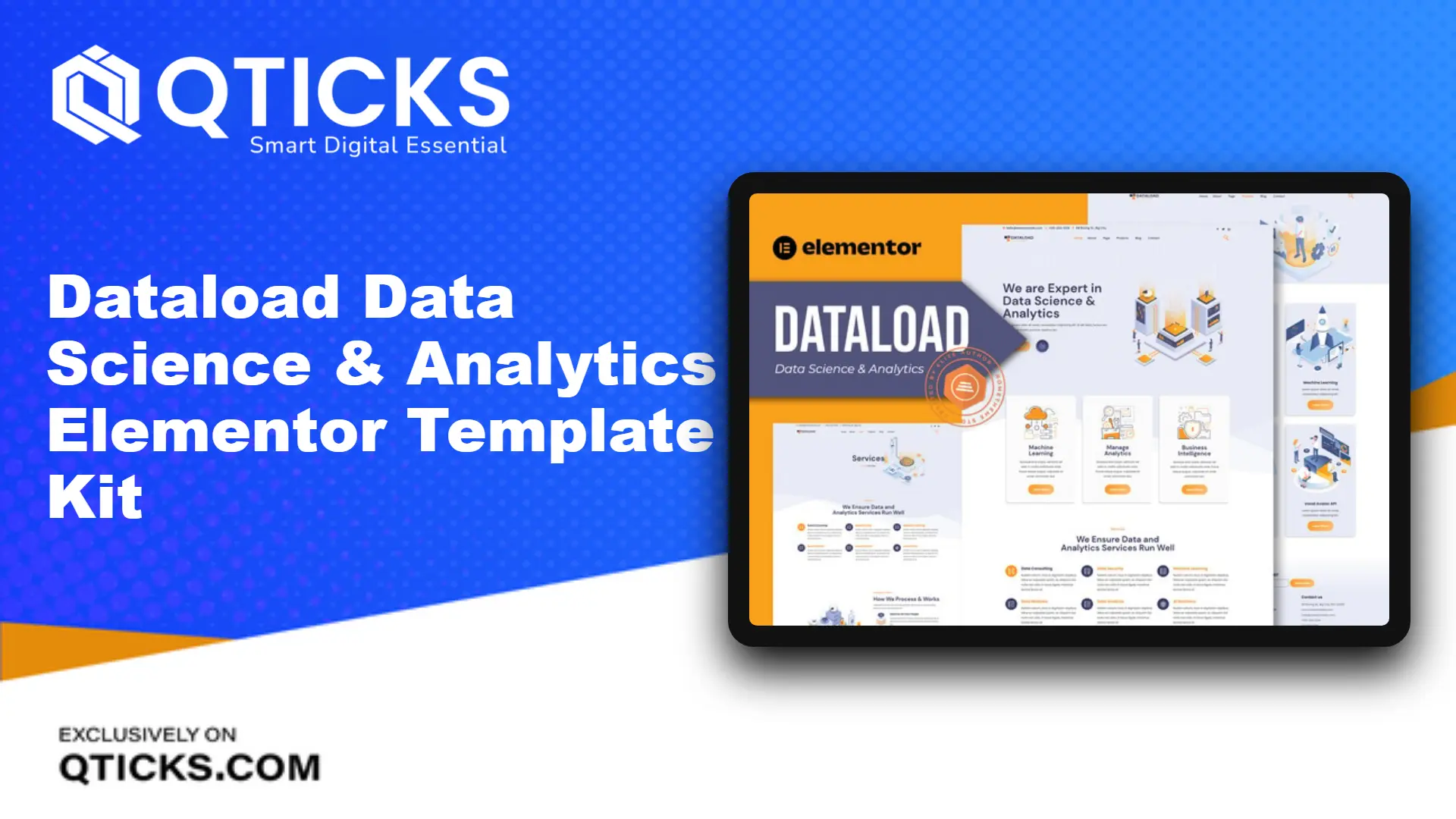 322-Dataload – Data Science & Analytics Elementor Template Kit Dataload – Data Science & Analytics Elementor Template Kit - Image 1