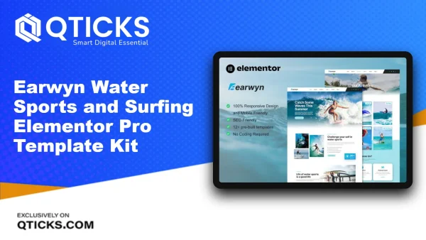 Earwyn – Water Sports and Surfing Elementor Pro Template Kit