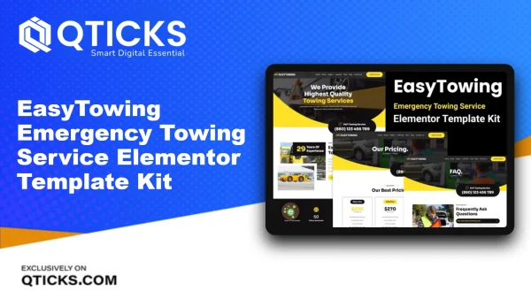 EasyTowing – Emergency Towing Service Elementor Template Kit