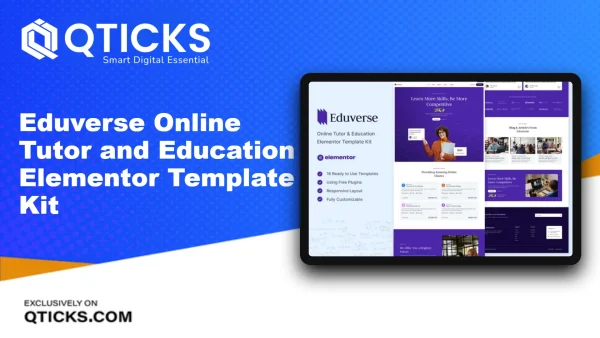 Eduverse – Online Tutor and Education Elementor Template Kit