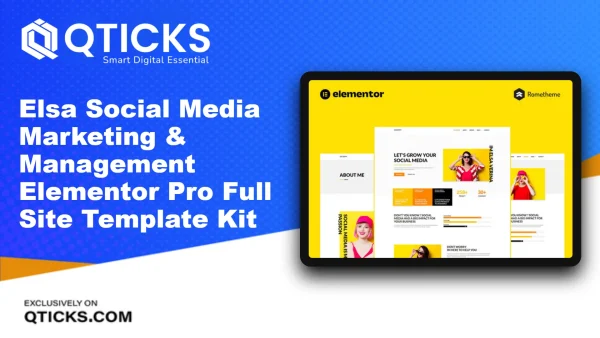 Elsa – Social Media Marketing & Management Elementor Pro Full Site Template Kit