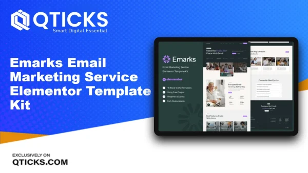 Emarks – Email Marketing Service Elementor Template Kit