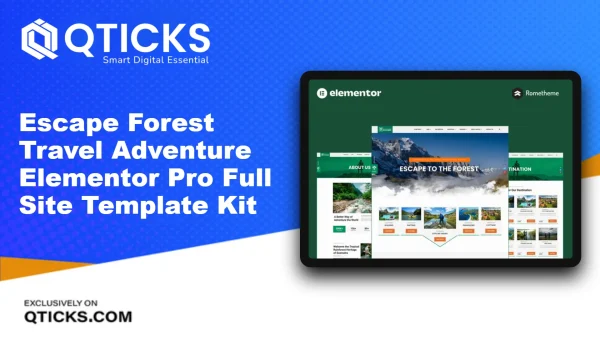 Escape – Forest Travel Adventure Elementor Pro Full Site Template Kit