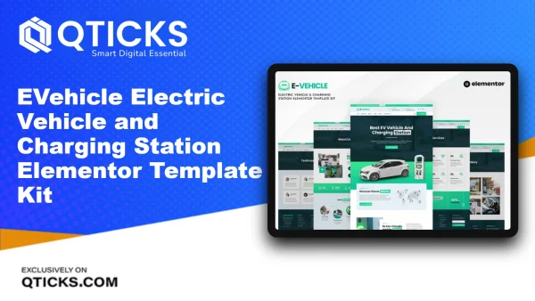 EVehicle – Electric Vehicle and Charging Station Elementor Template Kit
